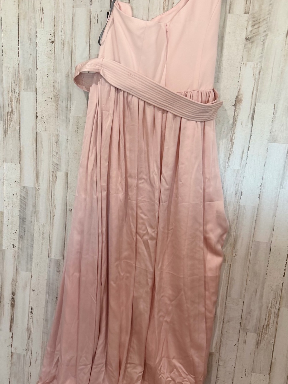 Elegant Blush Pink one shoulder Dress size 16 - Picture 2 of 3
